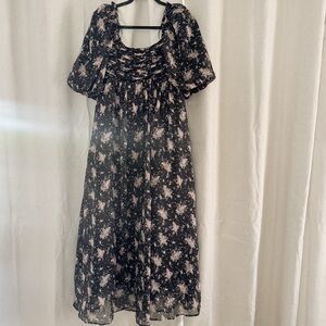 WORTH COLLECTIVE Melody Maxi Dress in Black - Bump Friendly